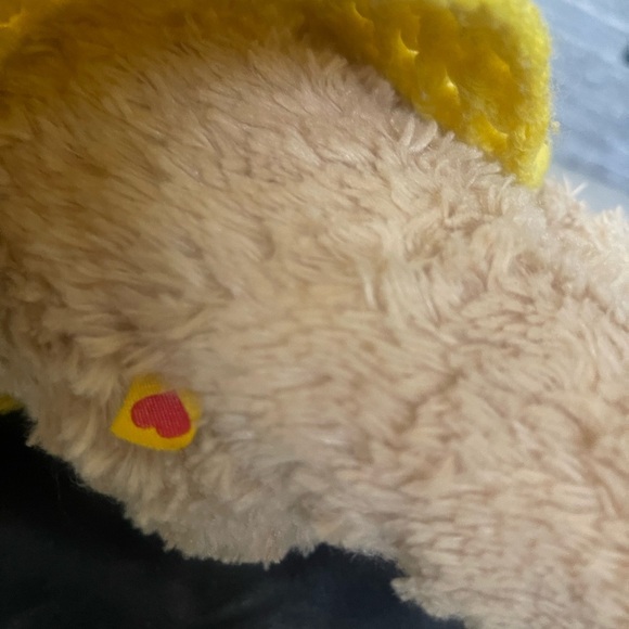 Build-A-Bear Yellow and Pink Stuffed Animal with crochet dress - Picture 4 of 4